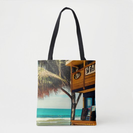 Tote Bag Cafe Bar de la plage de Bali (Devant)