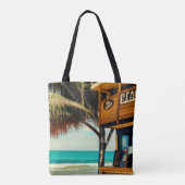 Tote Bag Cafe Bar de la plage de Bali (Dos)