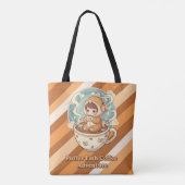 Tote Bag Café et lecture d'art mignon poisson-globe (Dos)