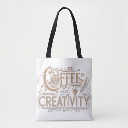 Tote Bag Café et Typographie Créative (Devant)