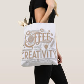 Tote Bag Café et Typographie Créative (De près)