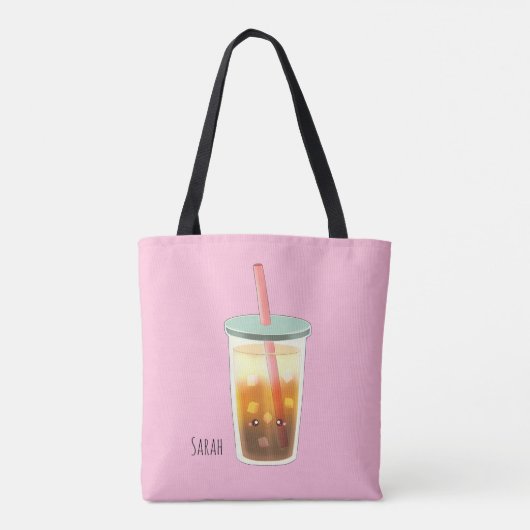 Tote Bag Café Glacé Caramel À La Mousse De Crème (Dos)