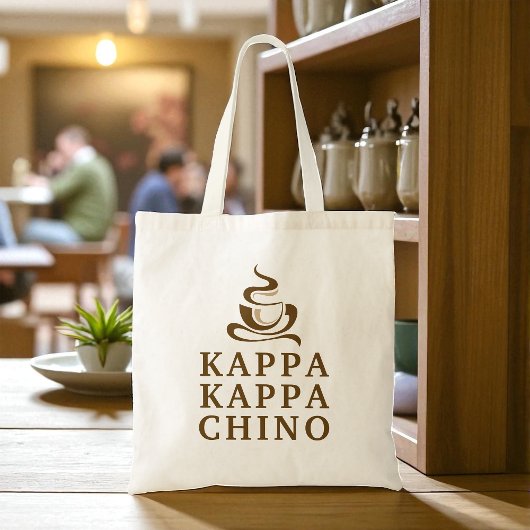 Tote Bag Café Life Funny Kappa Kappa Chino