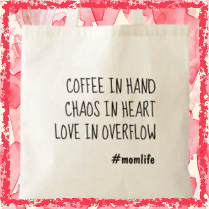 Tote Bag Café maman mignonne Maman tendance Fête des Mères