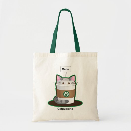 Tote Bag Café mignon de chat (Devant)
