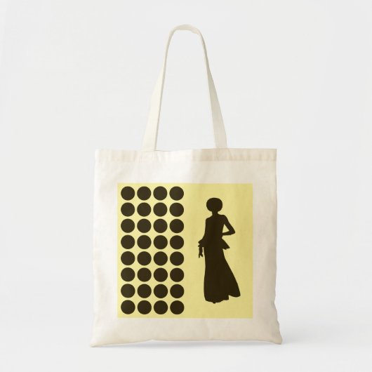 Tote Bag Café Mocha Crème Points Neutres Mode Silhouette (Devant)