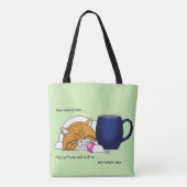 Tote Bag Café orange Bleu Mug (Dos)