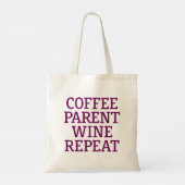 Tote Bag Café Parent Vin Répéter. (Dos)