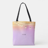 Tote Bag Cafe String Lights Fête des mariées avec date (Dos)