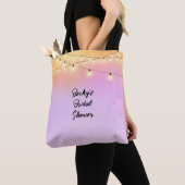 Tote Bag Cafe String Lights Fête des mariées avec date (De près)