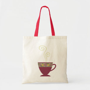 Tote Bag Café tasse porcelaine florale tourbillonnante vape