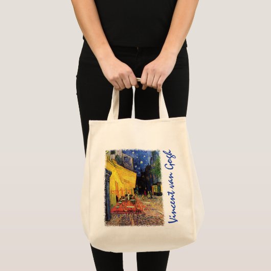 Tote Bag Café Terrasse à la nuit par Vincent van Gogh (Devant (produit))