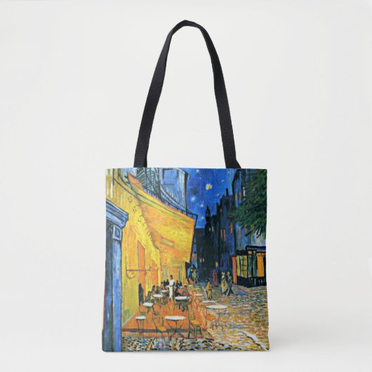 Tote Bag Cafe Terrasse tableau d'art de Vincent van Gogh (Devant)