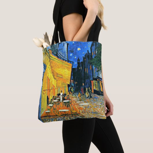 Tote Bag Cafe Terrasse tableau d'art de Vincent van Gogh (De près)