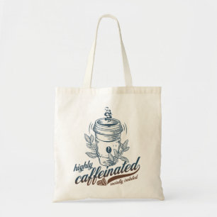 Tote Bag café très caféiné socialement isolé drôle