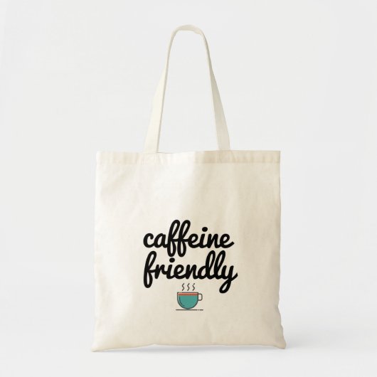 Tote Bag Caféine Friendly Café Canvas Shopping Fourre-tout (Devant)