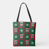 Tote Bag Cafés de Noël Flammes de neige (Dos)
