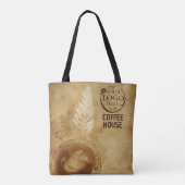 Tote Bag Cafés et cafés Latte Art Logo Business (Dos)