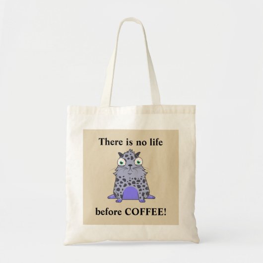 Tote Bag Caffelotta cryptokitty veut du café (Devant)