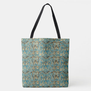 Tote Bag Cage de fleurs dorées
