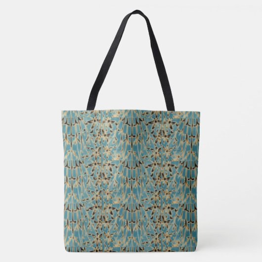 Tote Bag Cage de fleurs dorées (Devant)
