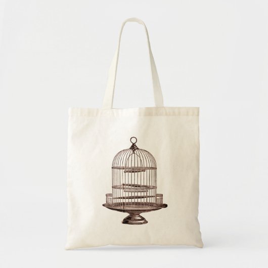 Tote Bag Cage d'oiseaux Vintage (Devant)