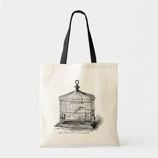 Tote Bag Cage d'oiseaux Vintage (Devant)