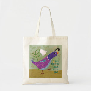 Tote Bag Cailles pourpres de danse avec le lis