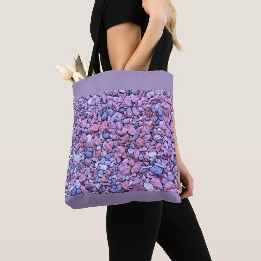 Tote Bag Cailloux Violets Doux (De près)