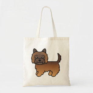 Tote Bag Cairn Terrier Bringé Rouge Chien de Dessin Animé M
