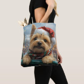 Tote Bag Cairn Terrier Dog Roller Dessous de verre Noël (De près)