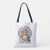 Tote Bag Calculs Parfaits – Création de Chat de Maths Drôle (Dos)