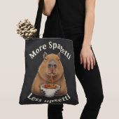 Tote Bag Calembour de capybara drôle avec des spaghetti - P (De près)