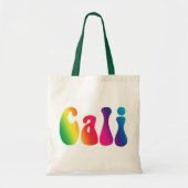 Tote Bag Cali Cravate-Dye California Hippie Canvas Beach Fo (Devant)