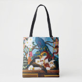 Tote Bag Calico Cat Dragon Rouge (Devant)