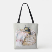 Tote Bag Calico Cat Gnome & Tortoiseshell Aquarelle (Dos)