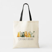 Tote Bag Calico Cat Lady Lover Aquarelle Pet (Dos)