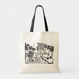 Tote Bag California Beach Sketch