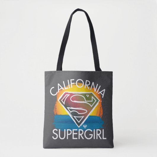 Tote Bag California Supergirl Sunset Graphic (Devant)