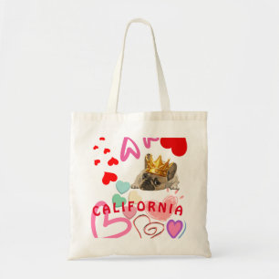 Tote Bag Californie Amoureux des chiens tendance estivale a
