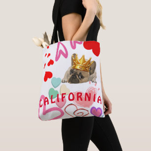 Tote Bag Californie Amoureux des chiens tendance estivale a