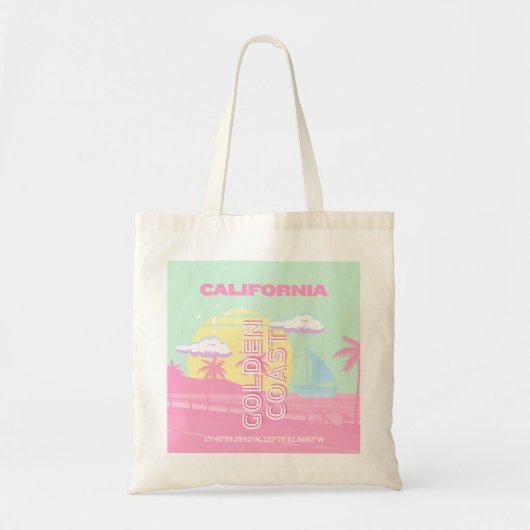 Tote Bag Californie, Plage, Art de voyage, Prépa (Devant)