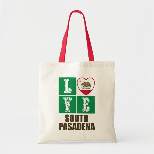 Tote Bag Californie République Drapeau Amour Sud Pasadena (Devant)
