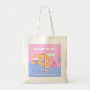 Tote Bag Californie, Travel Art, Preppy