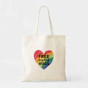 Tote Bag Câlins de sœur gratuits LGBT Gay Lesbienne Mois de