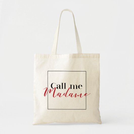 Tote Bag Call me Madame (Devant)