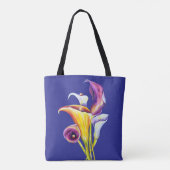 Tote Bag Calla Lillies Booming Aquarelle Beauté botanique (Dos)