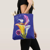 Tote Bag Calla Lillies Booming Aquarelle Beauté botanique (De près)