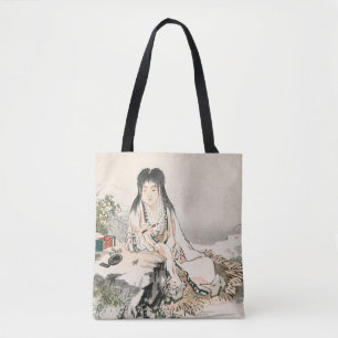 Tote Bag Calligraphe de Kōno Bairei Faux