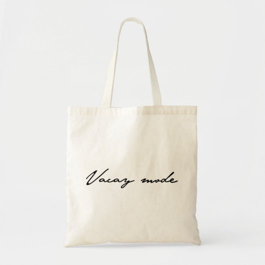 Tote Bag Calligraphie estivale en mode Vacay (Devant)